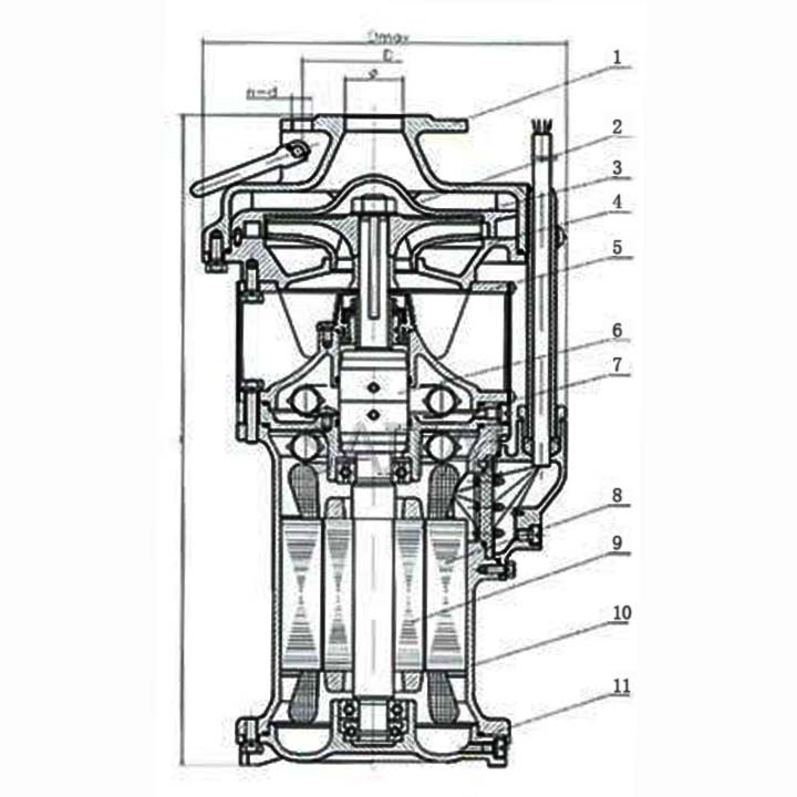 QY油浸式潜水排污泵结构图